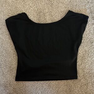 Target Black Scoop Neck Crop Top